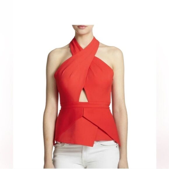 Bcbg Maxazria Elegant Red Halter Top, XXS - Picture 1 of 11